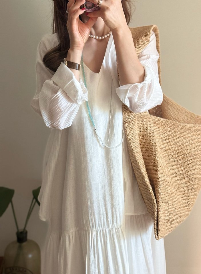 Elmu - Korean Women Fashion - #vintageinspired - Two-Way One-piece - 3