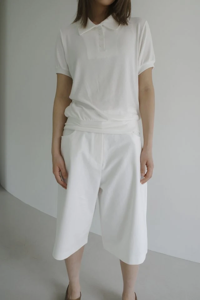 Enten - Korean Women Fashion - #momslook - Soft Collar Tee - 4