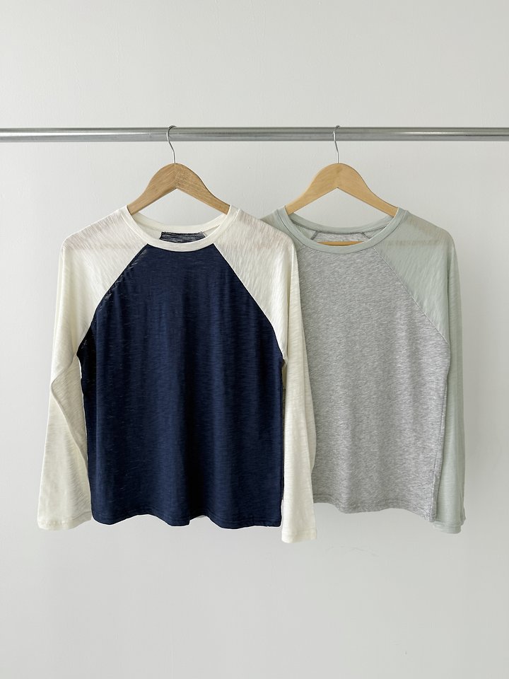 Enten - Korean Women Fashion - #restrostyle - Raglan Slub Tee