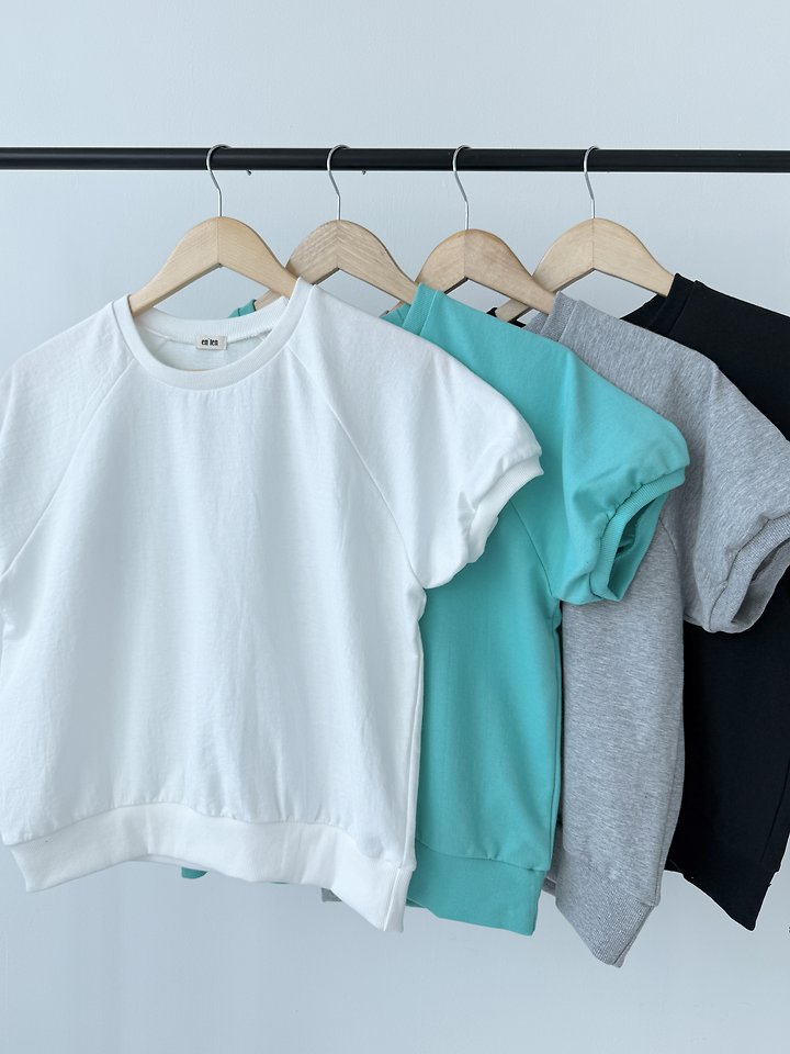 Enten - Korean Women Fashion - #restrostyle - Cachi Short Sleeve Sweatshirt - 8