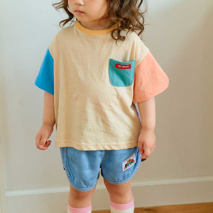 Firstblue - Korean Children Fashion - #Kfashion4kids - Denim Labba Shorts - 6