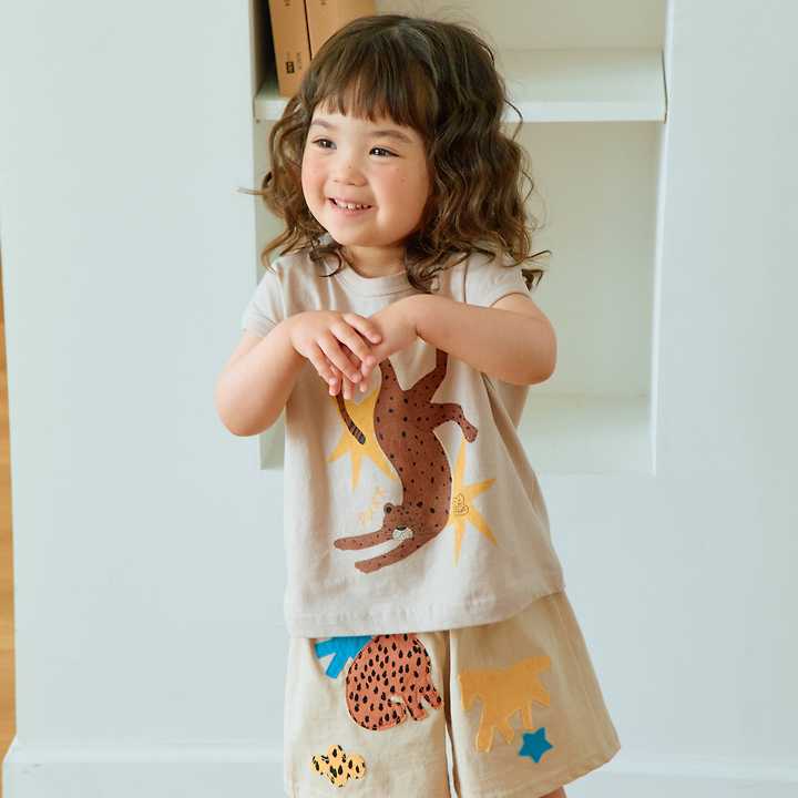 Firstblue - Korean Children Fashion - #Kfashion4kids - Star Leopard Sleeveless Top - 8