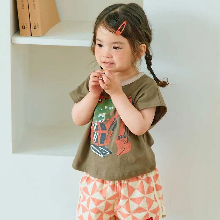 Firstblue - Korean Children Fashion - #Kfashion4kids - Excavator Dino Drop Tee - 6