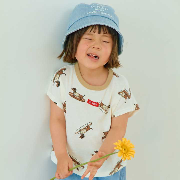Firstblue - Korean Children Fashion - #Kfashion4kids - Surfing Dachs Drop Tee - 5