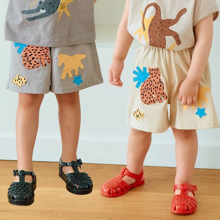Firstblue - Korean Children Fashion - #childofig - Animal Embroidery Shorts