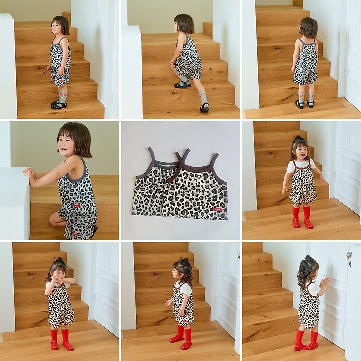 Firstblue - Korean Children Fashion - #childofig - Leopard Strap Sleeveless Top - 2