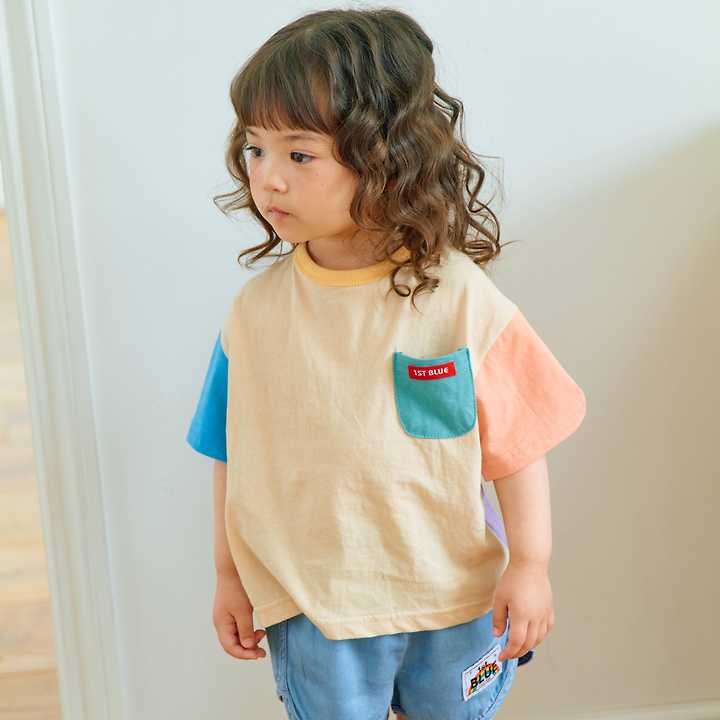 Firstblue - Korean Children Fashion - #childrensboutique - Pocket Short Sleeve Tee - 9