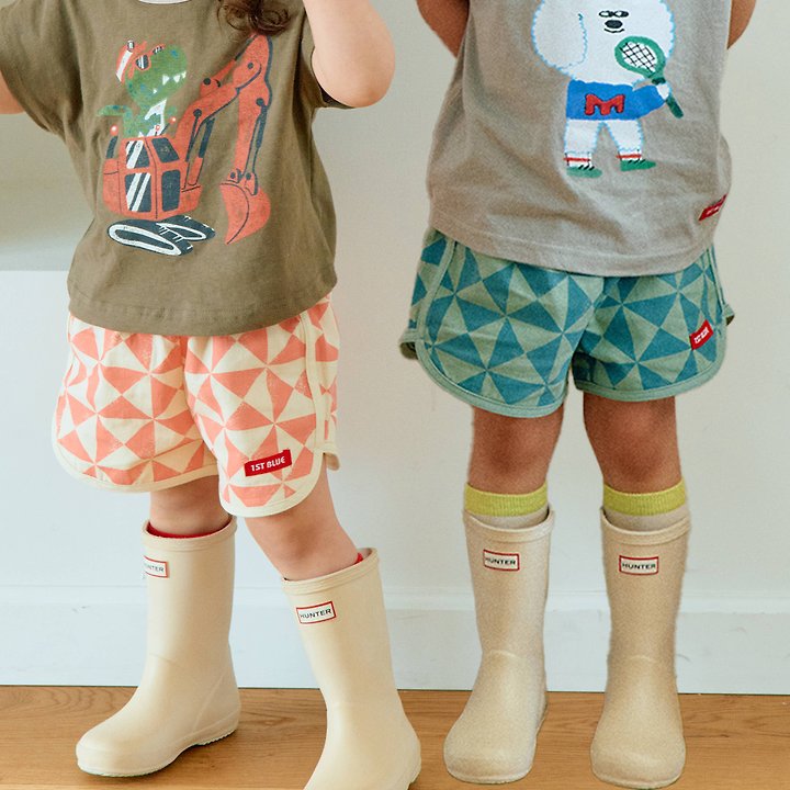 Firstblue - Korean Children Fashion - #childrensboutique - Mosaic Shorts