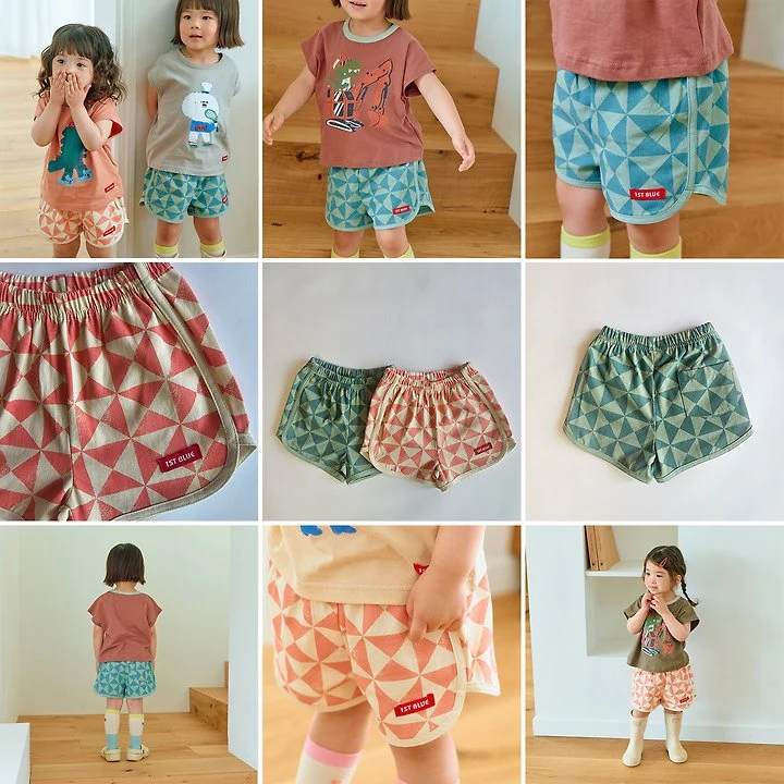 Firstblue - Korean Children Fashion - #designkidswear - Mosaic Shorts - 2