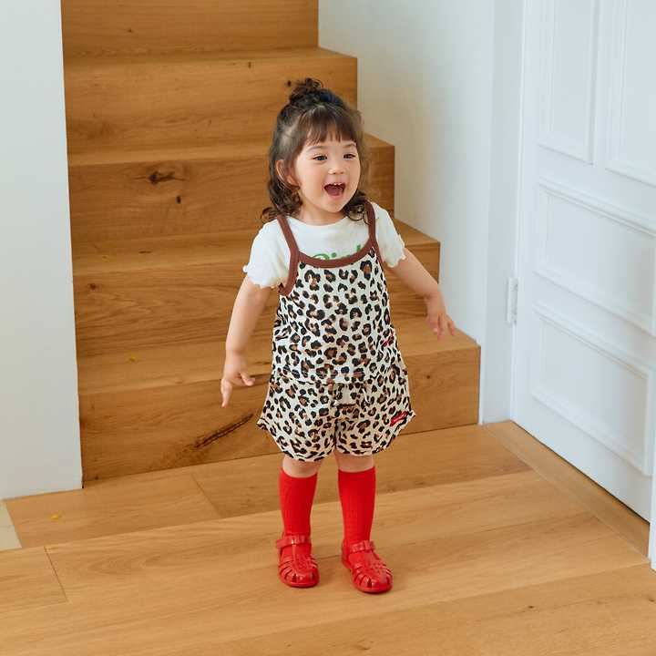 Firstblue - Korean Children Fashion - #designkidswear - Leopard Strap Sleeveless Top - 5