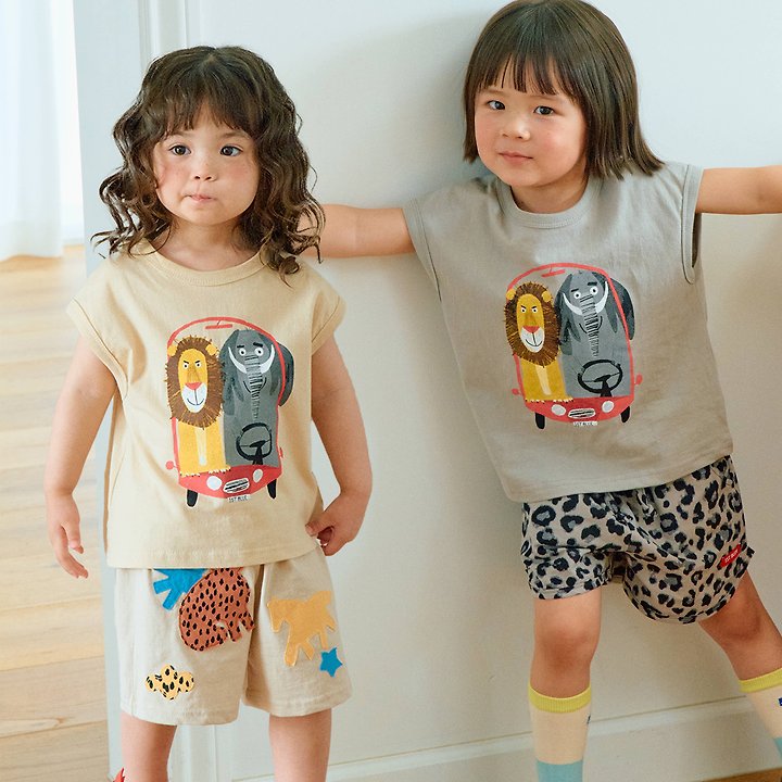 Firstblue - Korean Children Fashion - #designkidswear - Animal Car Sleeveless Top