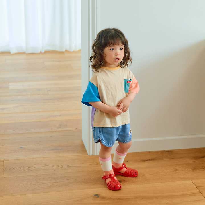 Firstblue - Korean Children Fashion - #discoveringself - Pocket Short Sleeve Tee - 11