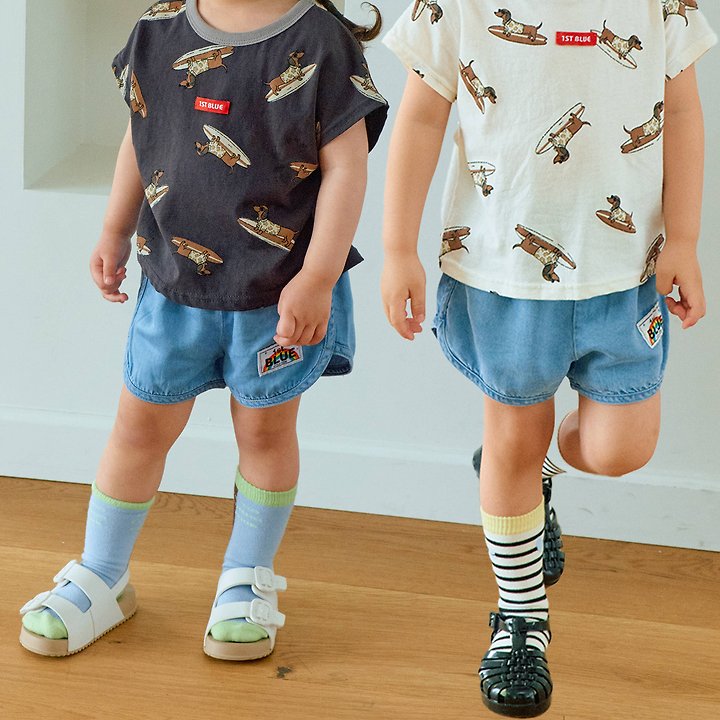 Firstblue - Korean Children Fashion - #discoveringself - Denim Labba Shorts