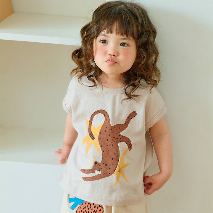 Firstblue - Korean Children Fashion - #discoveringself - Star Leopard Sleeveless Top - 3