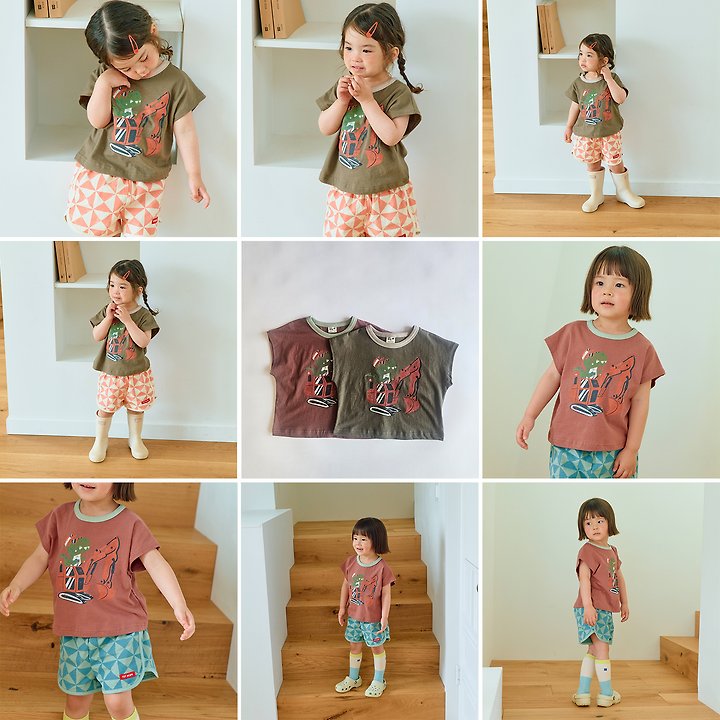 Firstblue - Korean Children Fashion - #fashionkids - Excavator Dino Drop Tee - 2