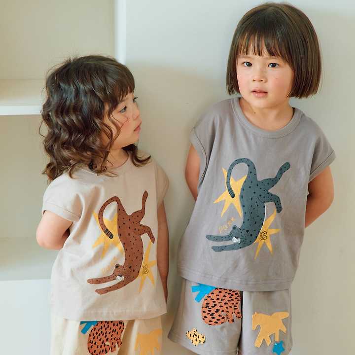 Firstblue - Korean Children Fashion - #kidsshorts - Star Leopard Sleeveless Top - 5
