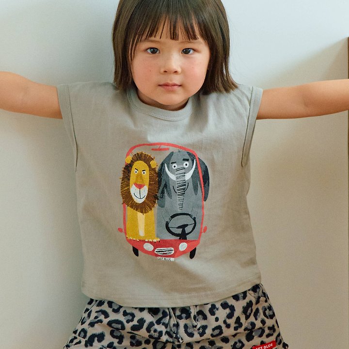 Firstblue - Korean Children Fashion - #fashionkids - Animal Car Sleeveless Top - 4