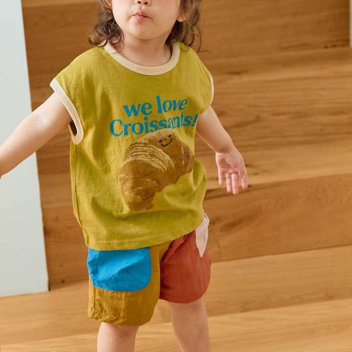 Firstblue - Korean Children Fashion - #kidsstore - Bread Sleeveless Top - 8