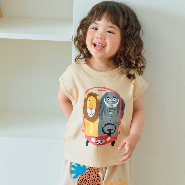 Firstblue - Korean Children Fashion - #kidsstore - Animal Car Sleeveless Top - 5