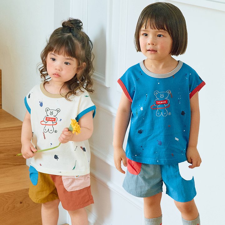 Firstblue - Korean Children Fashion - #kidsstore - Painting Print Sleeveless Top