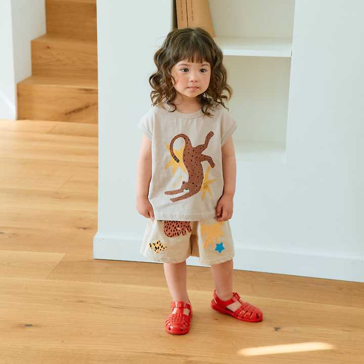 Firstblue - Korean Children Fashion - #littlefashionista - Star Leopard Sleeveless Top - 9