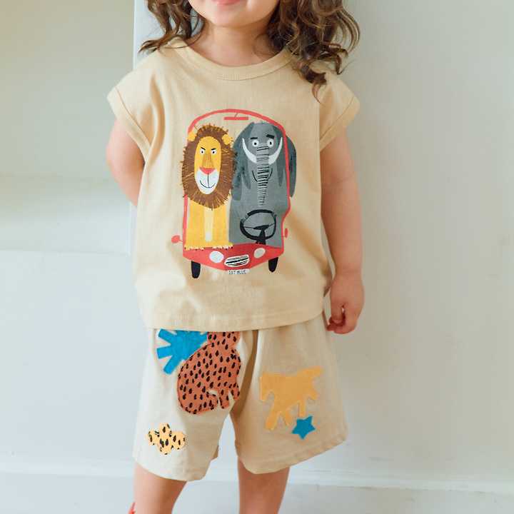 Firstblue - Korean Children Fashion - #littlefashionista - Animal Car Sleeveless Top - 8