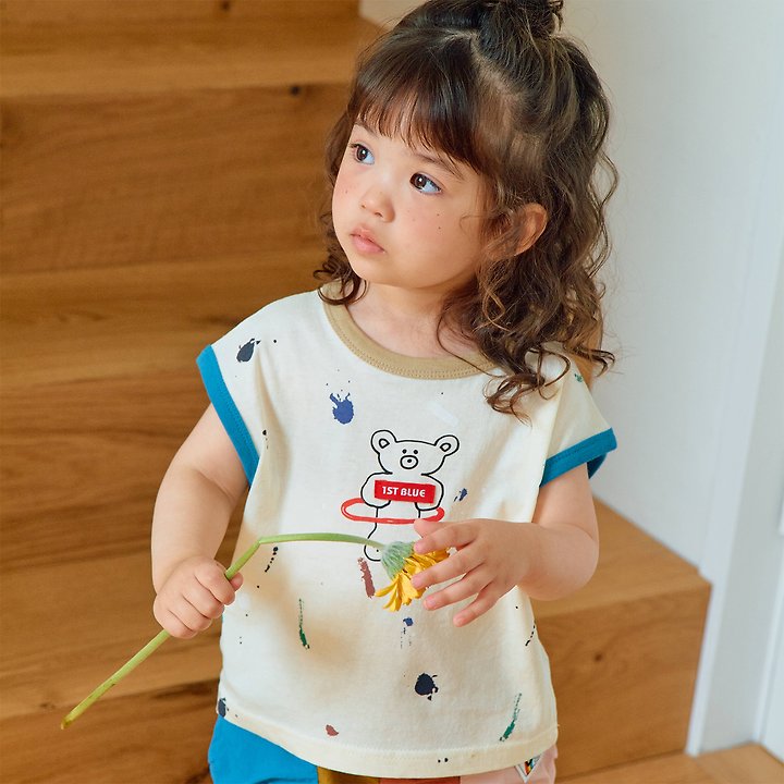Firstblue - Korean Children Fashion - #Kfashion4kids - Painting Print Sleeveless Top - 4