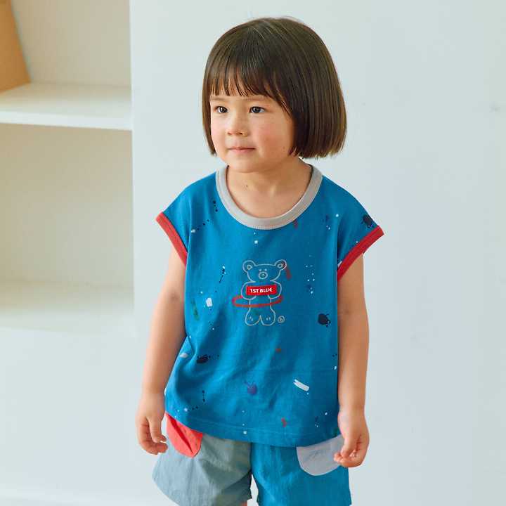 Firstblue - Korean Children Fashion - #magicofchildhood - Painting Print Sleeveless Top - 5