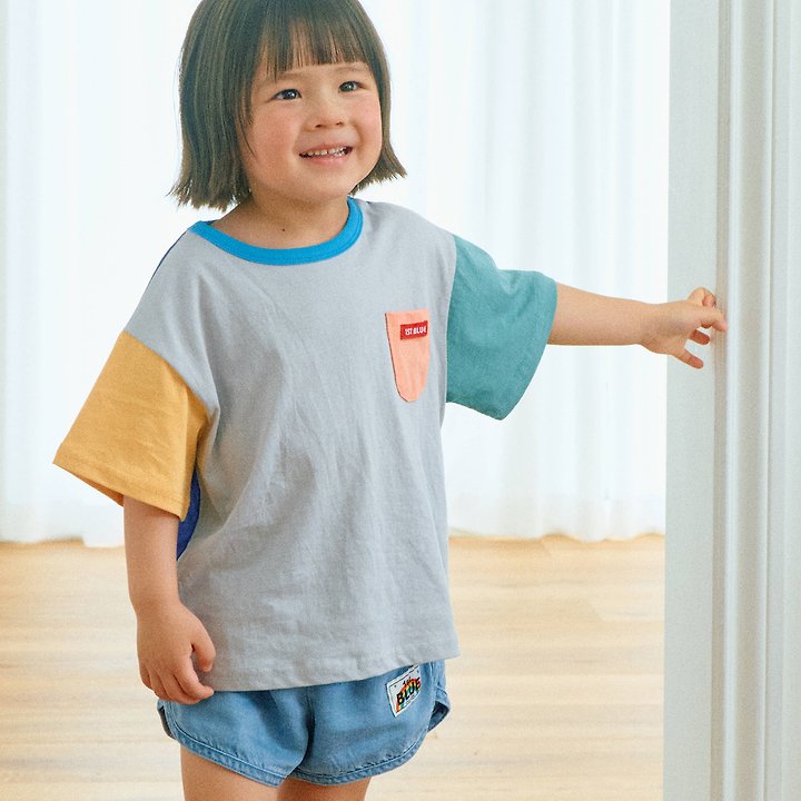Firstblue - Korean Children Fashion - #minifashionista - Pocket Short Sleeve Tee - 3