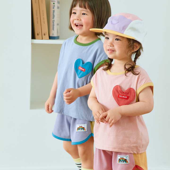 Firstblue - Korean Children Fashion - #minifashionista - Heart Pocket Sleeveless Top - 7