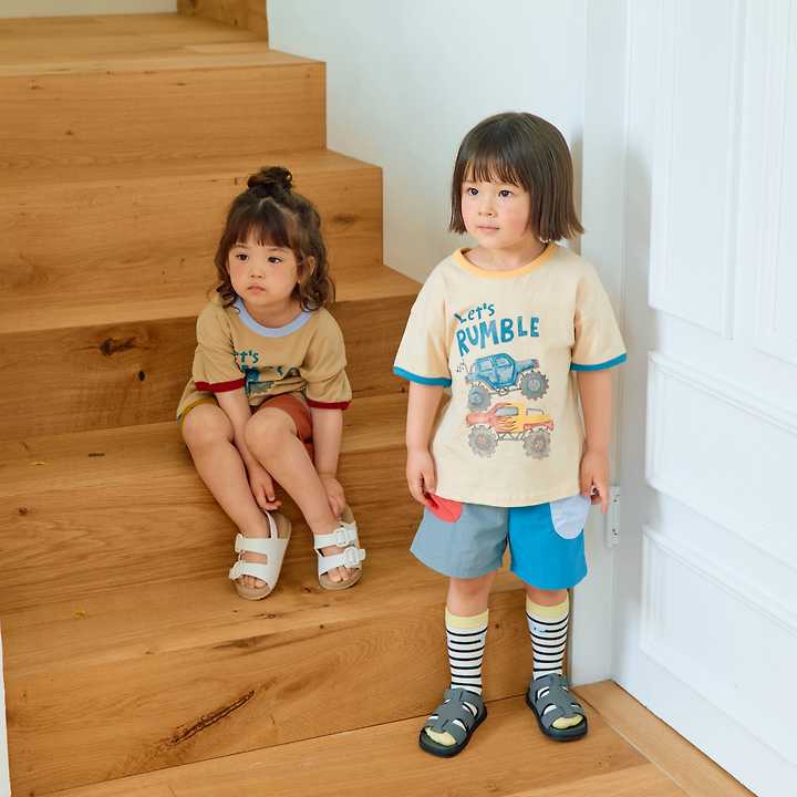 Firstblue - Korean Children Fashion - #minifashionista - Monster Truck Short Sleeve Tee - 5