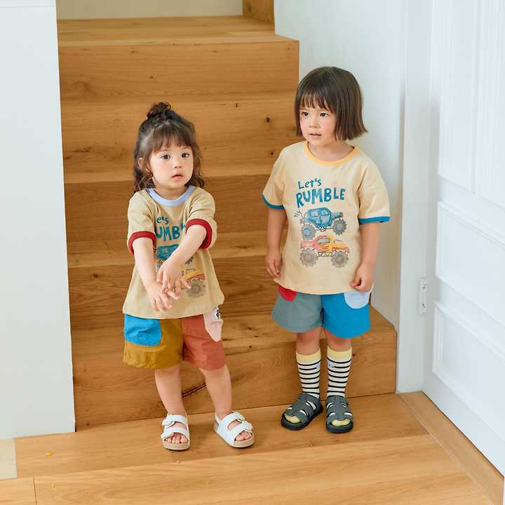 Firstblue - Korean Children Fashion - #prettylittlegirls - Monster Truck Short Sleeve Tee - 6