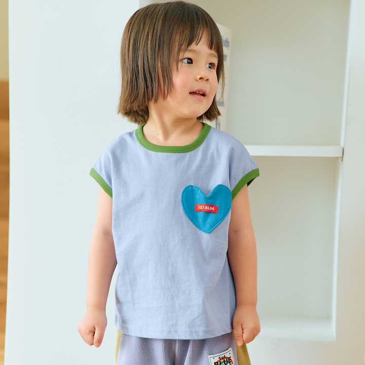 Firstblue - Korean Children Fashion - #stylishchildhood - Heart Pocket Sleeveless Top - 11