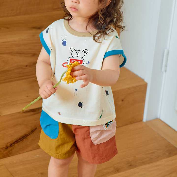 Firstblue - Korean Children Fashion - #stylishchildhood - Painting Print Sleeveless Top - 10