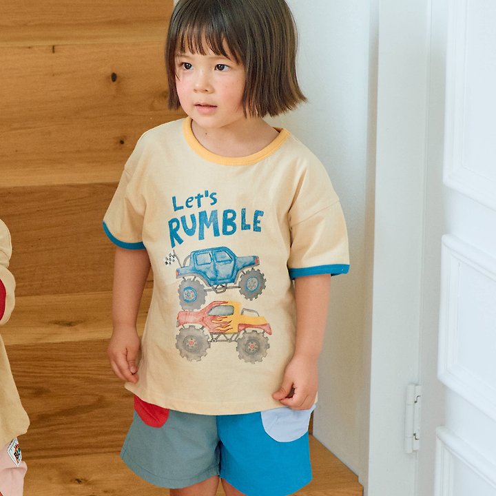 Firstblue - Korean Children Fashion - #stylishchildhood - Monster Truck Short Sleeve Tee - 9