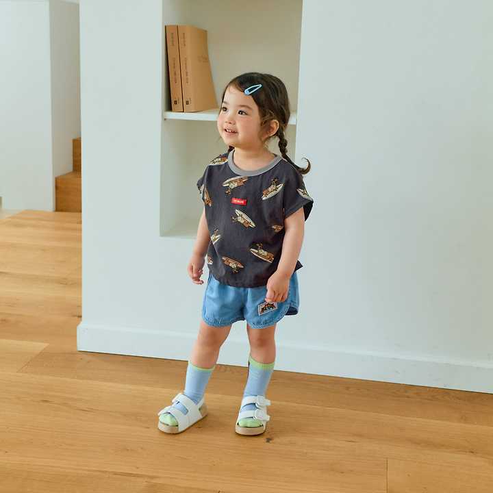 Firstblue - Korean Children Fashion - #toddlerclothing - Surfing Dachs Drop Tee - 11