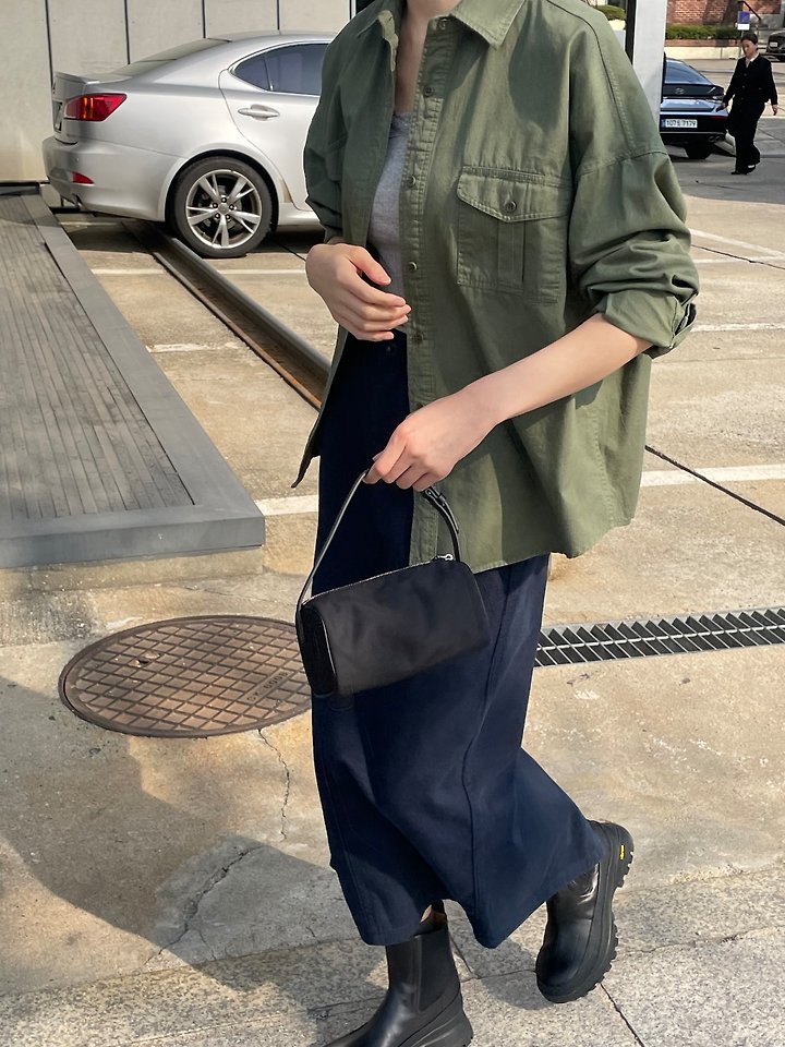 Flatgarden - Korean Women Fashion - #momslook - Pocket Washed Shacket - 3
