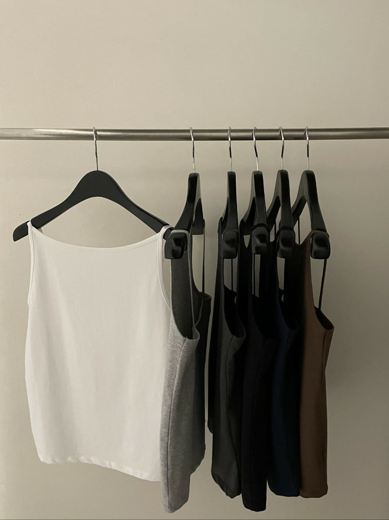 Flatgarden - Korean Women Fashion - #momslook - Boat Span Sleeveless Top - 12