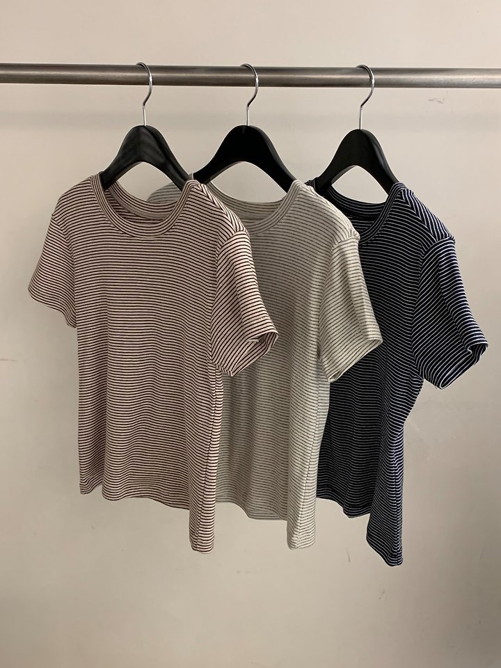 Flatgarden - Korean Women Fashion - #vintagekidsstyle - Signature Stripe Tee - 4