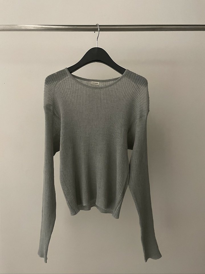 Flatgarden - Korean Women Fashion - #vintageinspired - See-Through Ribbed Knit - 5