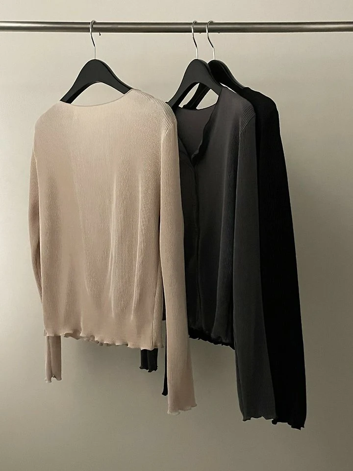 Flatgarden - Korean Women Fashion - #womensfashion - Pleated Cardigan - 8
