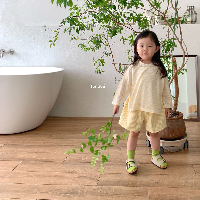 Fondue - Korean Baby Fashion - #babyboutique - Lemon Soda Slit Tee - 5