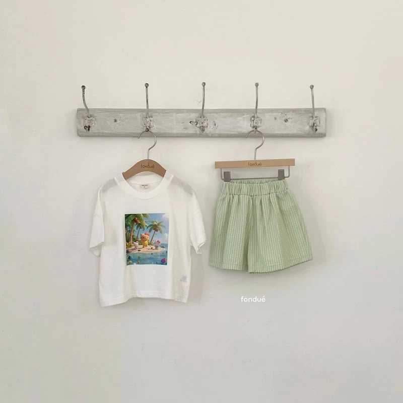 Fondue - Korean Baby Fashion - #babyboutique - Hello Vacance Tee - 2