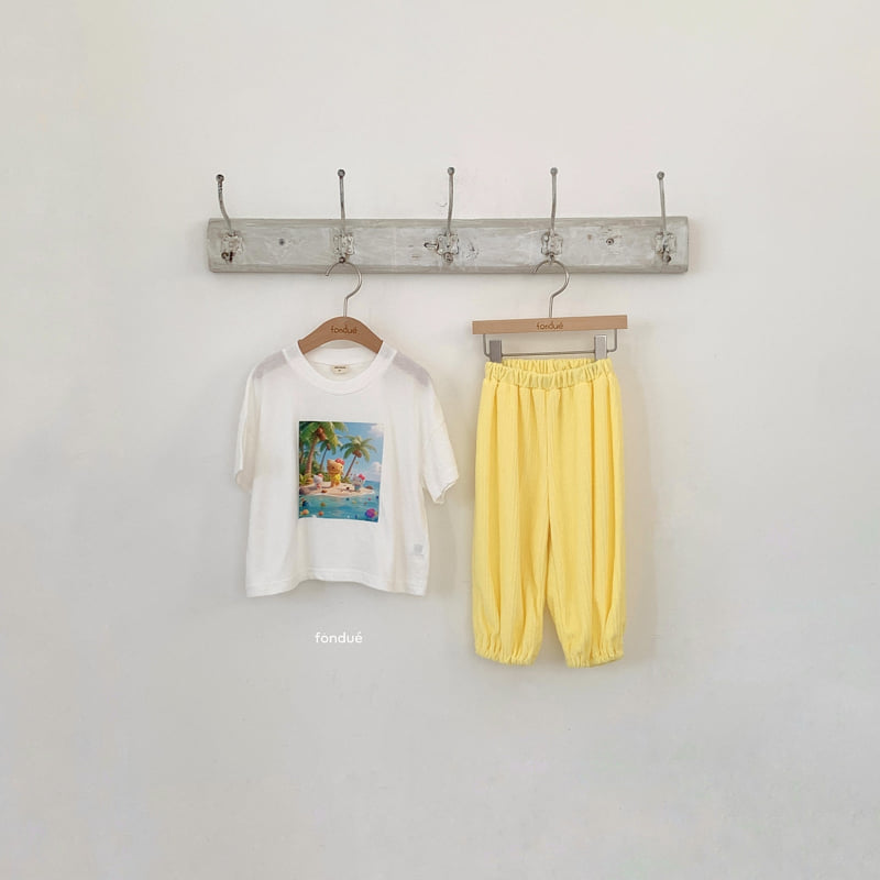 Fondue - Korean Baby Fashion - #babyboutique - Hello Vacance Tee - 3