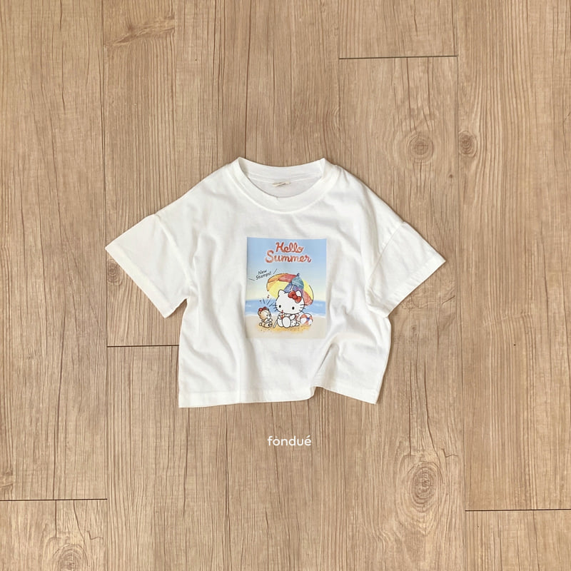 Fondue - Korean Baby Fashion - #babyboutiqueclothing - Hello Summer Cat Tee - 3