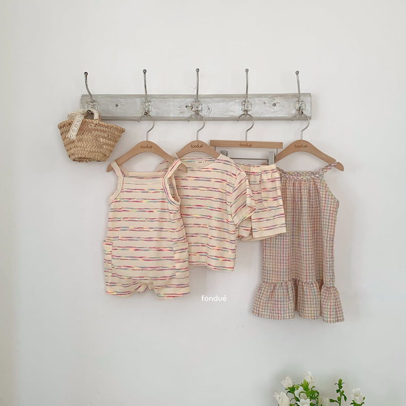 Fondue - Korean Baby Fashion - #babyclothing - Bebe Canvas Play Suit - 2