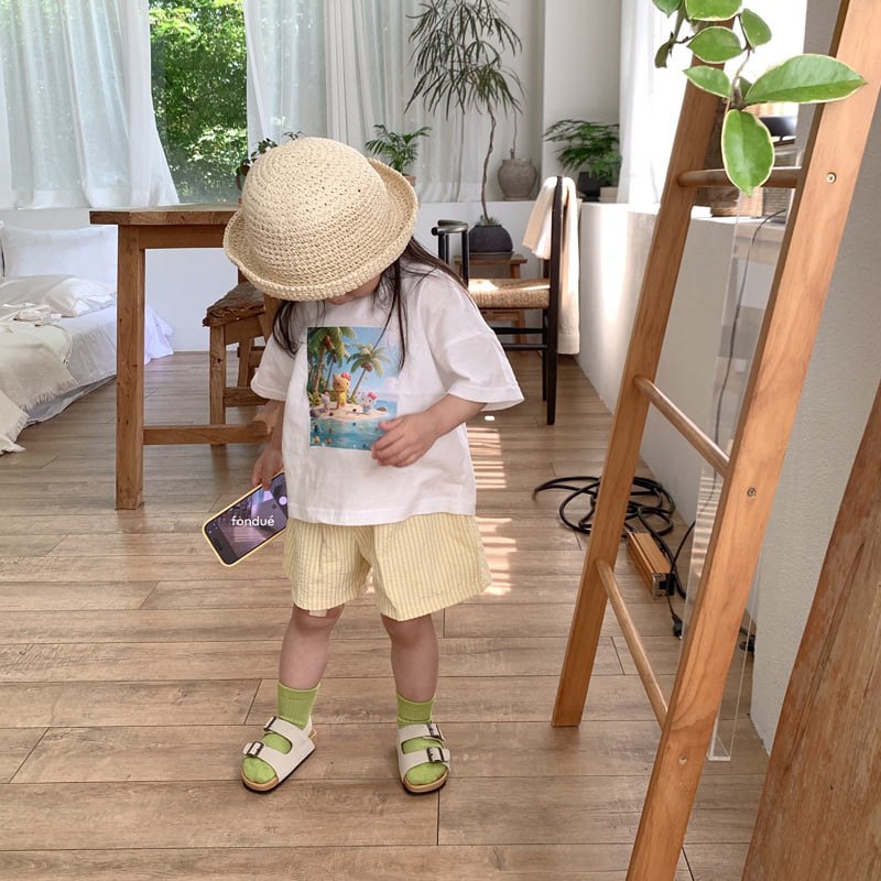Fondue - Korean Baby Fashion - #babyfashion - Hello Vacance Tee - 6