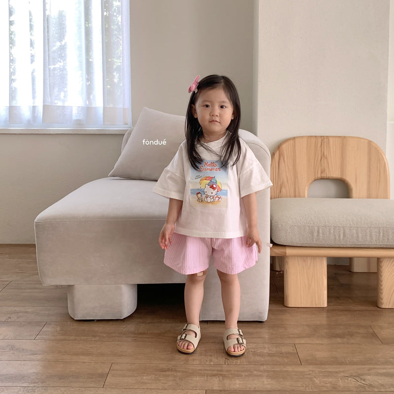 Fondue - Korean Baby Fashion - #babyfashion - Hello Summer Cat Tee - 5