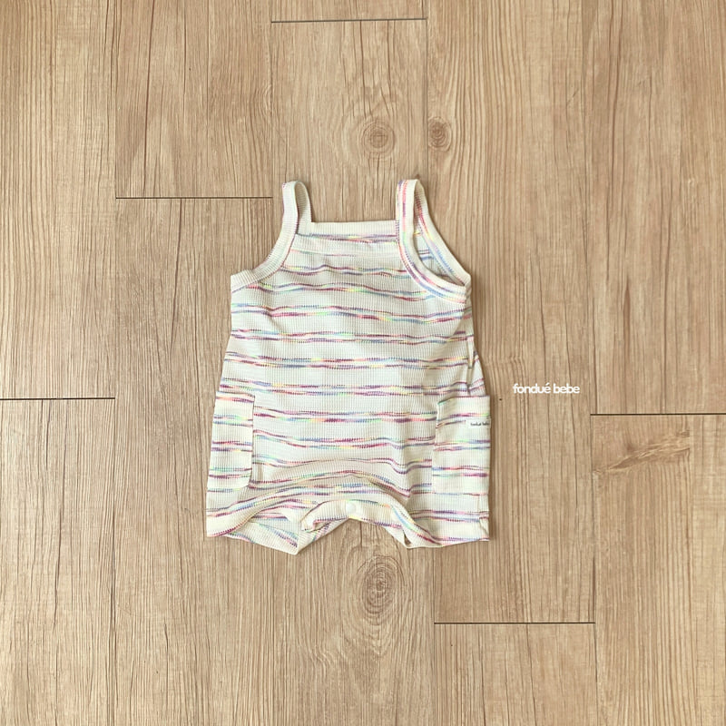 Fondue - Korean Baby Fashion - #babyfashion - Bebe Canvas Play Suit - 3