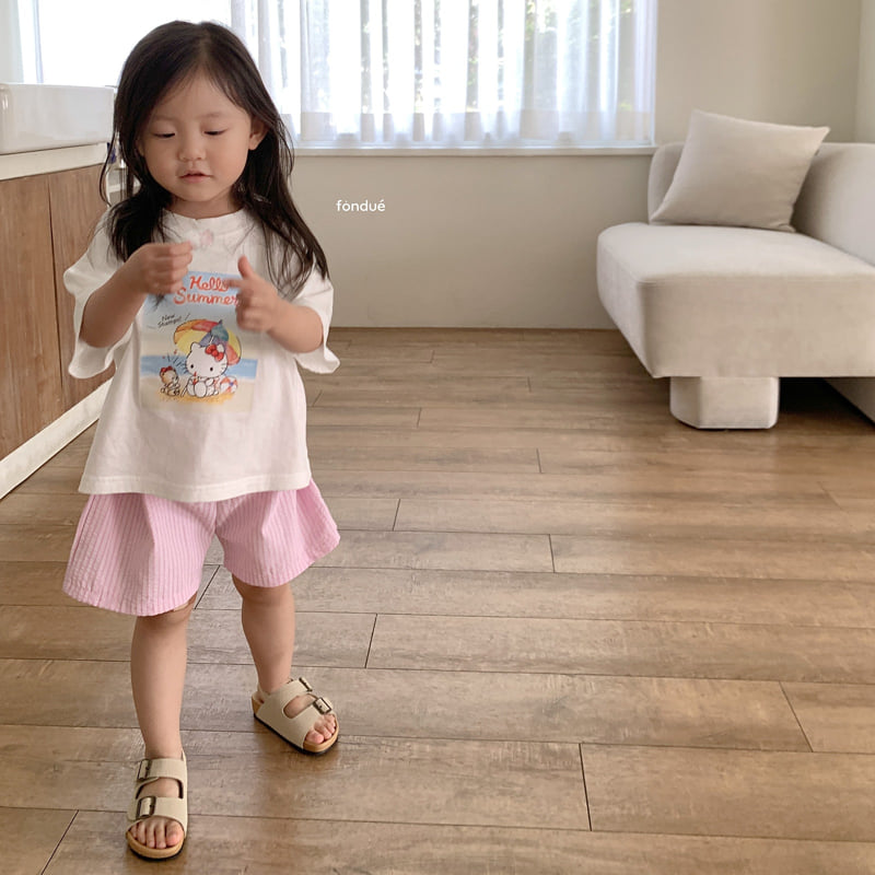 Fondue - Korean Baby Fashion - #babyfever - Hello Summer Cat Tee - 6